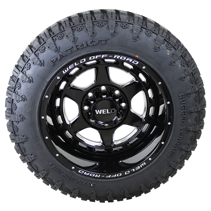 WELD Offroad W123 Aragon Gloss Black Milled Patriot R/T