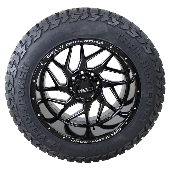 WELD Offroad W117 Fulcrum Gloss Black Milled Venom Power Trail Hunter R/T