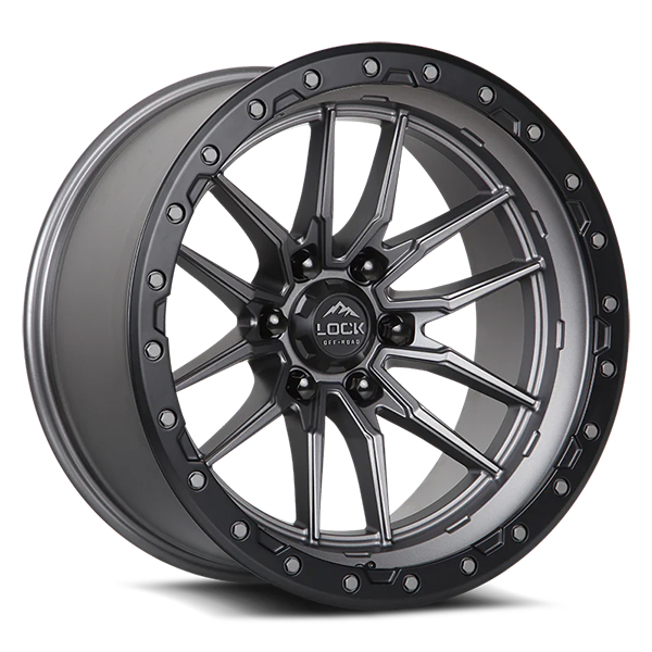 Lock Offroad Wheels Krawler Matte Grey With Matte Black Ring