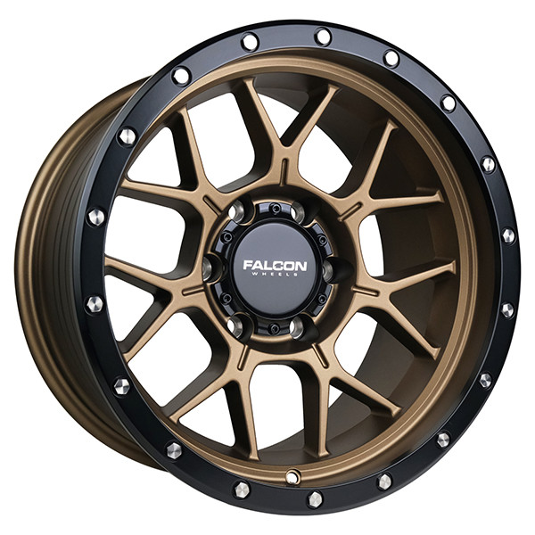 Falcon Offroad Wheels Titan TX Full Matte Bronze 17x9 -12mm Offset 6x139.7 (6x5.5)
