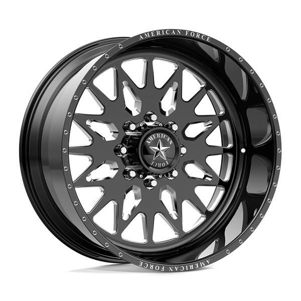 Octane SS 20x14 Gloss Black Machined Left Directional Bolt