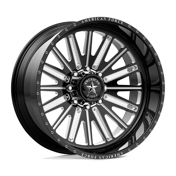 American Force Forged Wheels Jester CK201 Black Milled 22x12 -55mm Offset 5x120.7 (5x4.75)