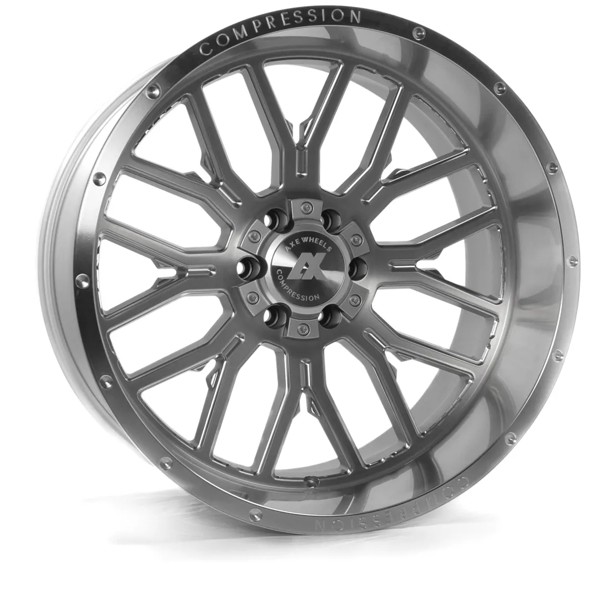 AXE Offroad Wheels 6.1 Silver Brushed Milled Mirror Lip 22x12 -44mm Offset 6x135,6x139.7 (6x5.5)
