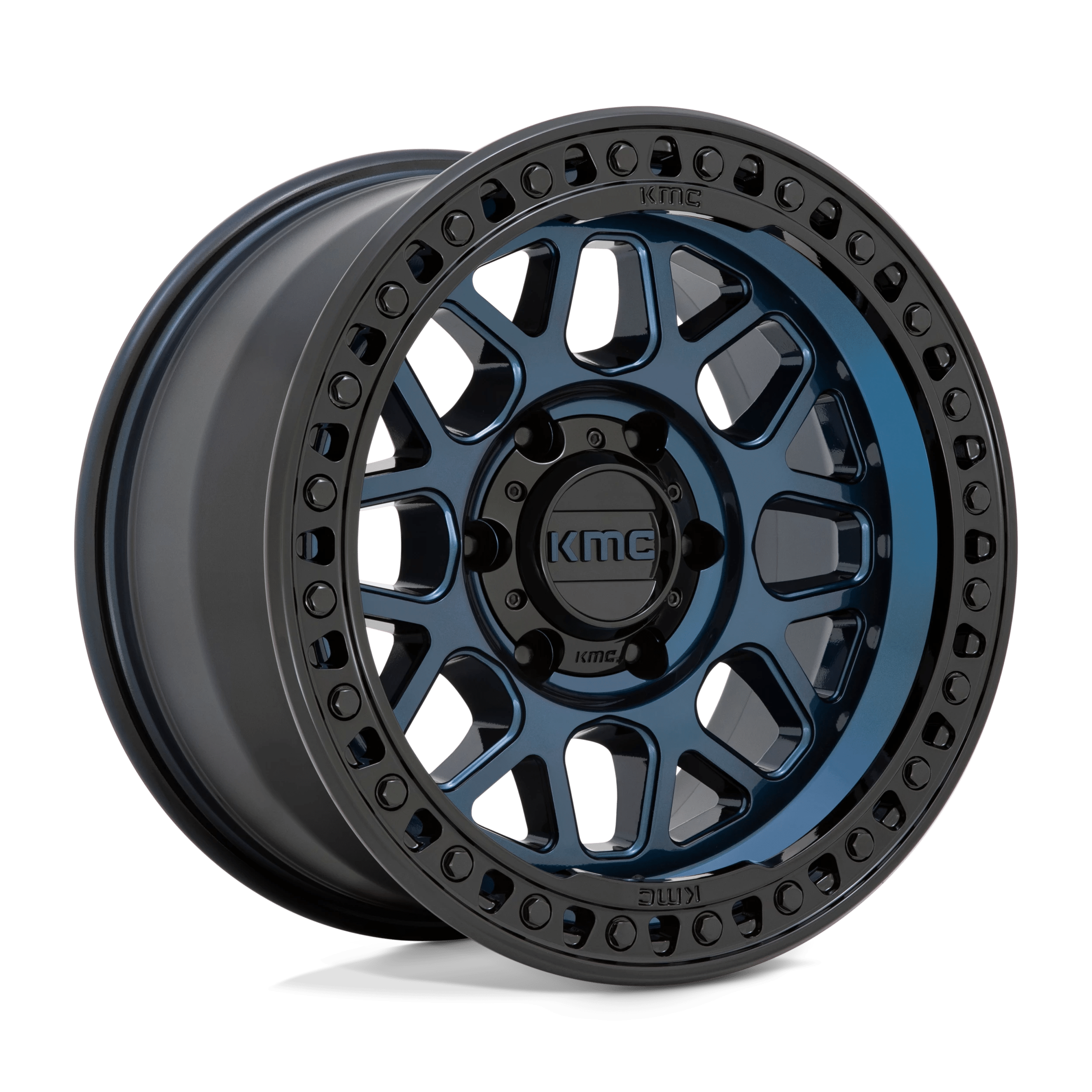 KMC Wheels GRS KM549 Midnight Blue With Gloss Black Lip 17x8.5 0mm Offset 8x165.1 (8x6.5)