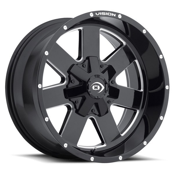 Vision Wheels Arc 411 Gloss Black Milled Spokes 20x9 -12mm Offset 8x170