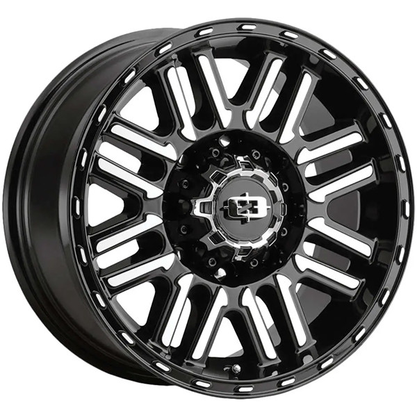 Vision Wheels Nexus 348 Gloss Black Machined Face 17x8.5 18mm Offset 6x120