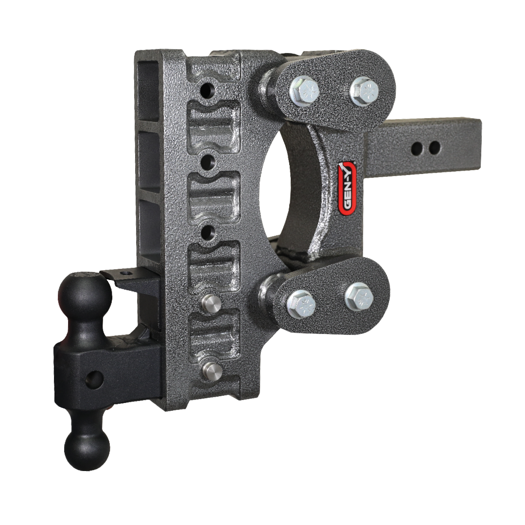 Gen-Y | The Boss Torsion-Flex 2.5in | Shank 9in Drop 21K Hitch with GH-061 Dual-Ball-GH-062 Pintle Lock