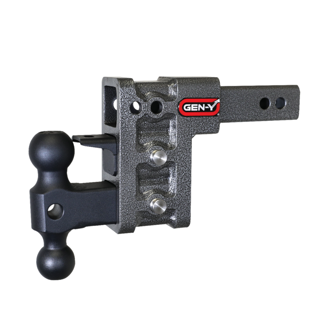 Gen-Y | Mega Duty 2in Shank | 5in Drop 1500lb TW 10K Hitch with GH-031 Dual-Ball-GH-032 Pintle Lock