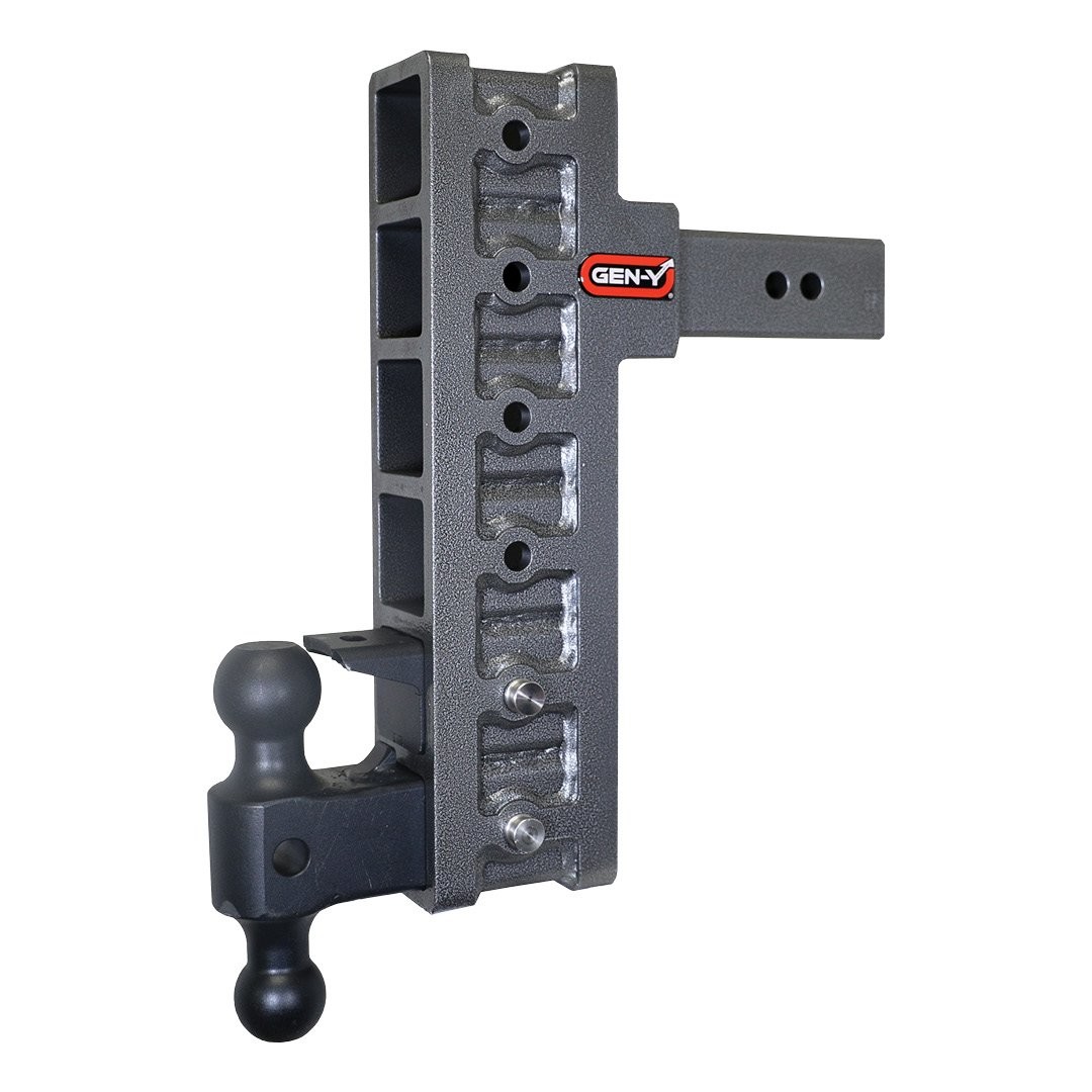 Gen-Y | Mega Duty 2.5in Shank | 12in Offset Drop 21K Hitch with GH-061 Dual-Ball-GH-062 Pintle Lock