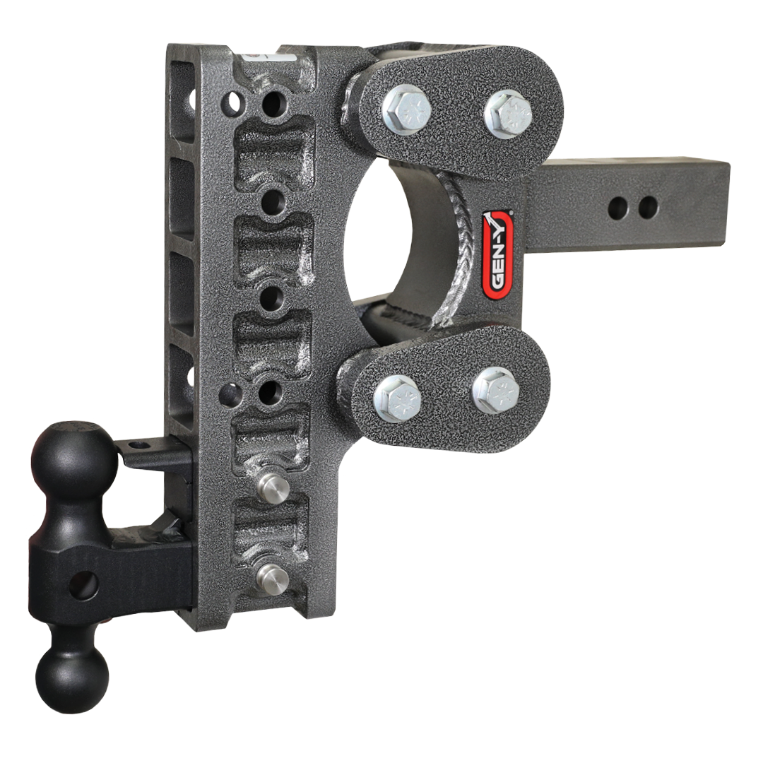 Gen-Y | The Boss Torsion-Flex 2in | Shank 10in Drop 16K Hitch with GH-051 Dual-Ball-GH-032 Pintle Lock