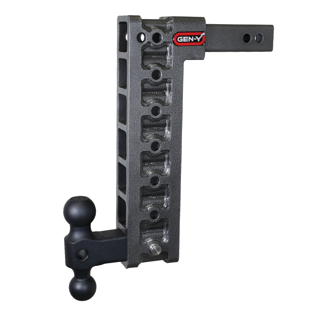 Gen-Y | Mega Duty 2in Shank | 15in Drop 10K Hitch with Dual-Ball (Use with Stabilizer Kit GH-0100)