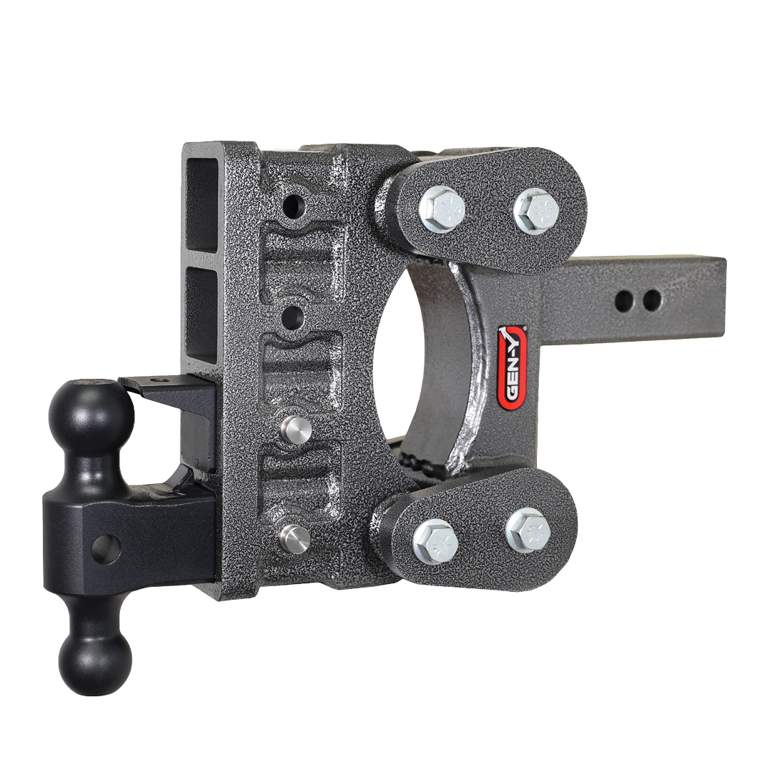 Gen-Y | The Boss Torsion-Flex 2.5in | Shank 6in Drop 21K Hitch with GH-061 Dual-Ball-GH-062 Pintle Lock