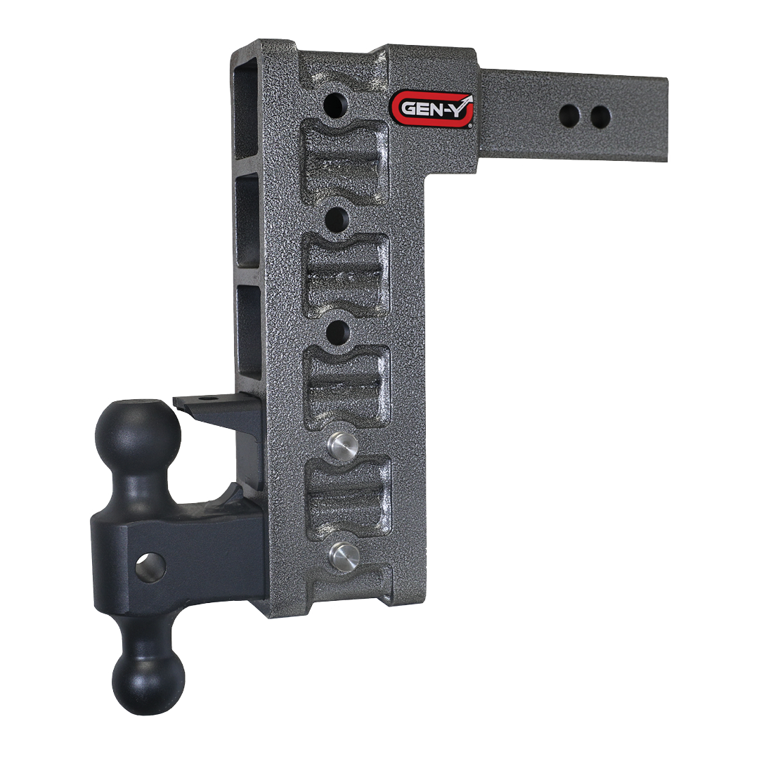 Gen-Y | Mega Duty 2.5in Shank | 12in Drop 3K TW 21K Hitch with GH-061 Dual-Ball-GH-062 Pintle Lock