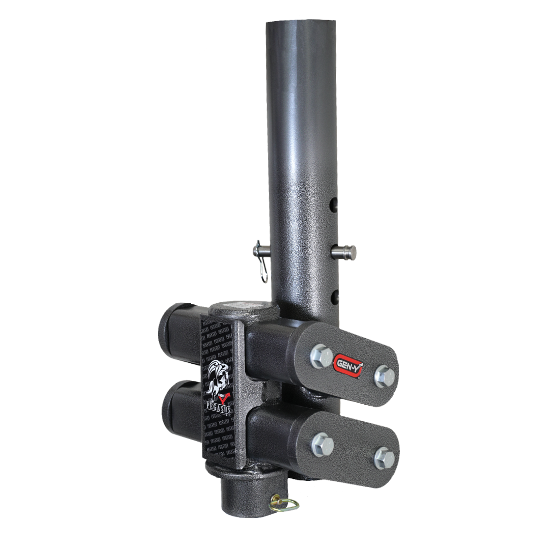 Gen-Y | Pegasus Torsion-Flex Low Profile | 5in Offset 4in RD Tube Gooseneck 2-5-16in Coupler Std Height