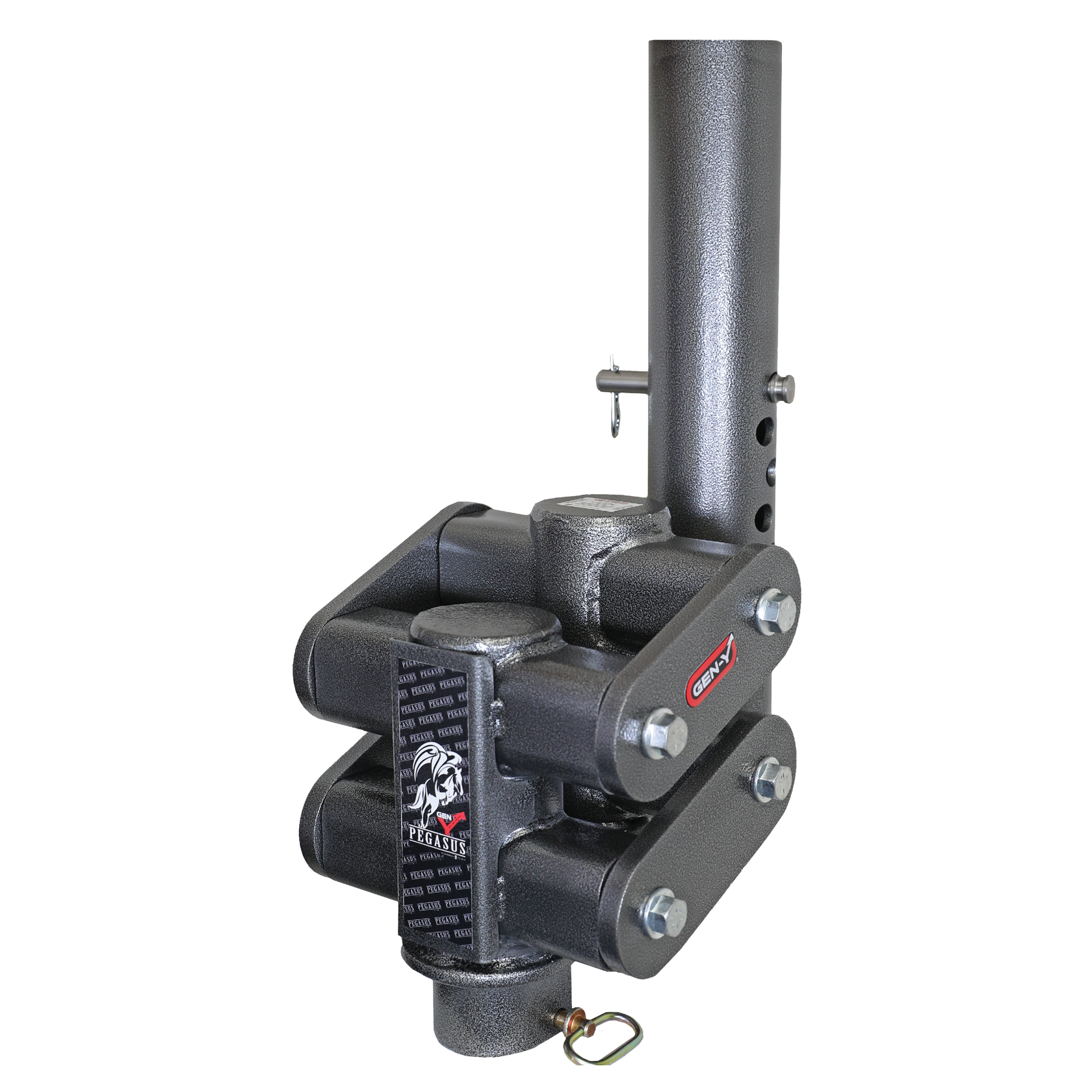 Gen-Y | Pegasus Torsion-Flex Low Profile | 11in Offset 4in RD Tube Gooseneck 2-5-16in Coupler Std Height