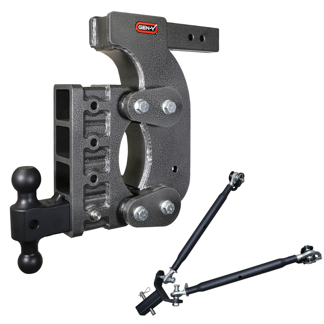 Gen-Y | The Boss Torsion-Flex 2.5in | Receiver 15in Drop Hitch with GH-061 Dual-Ball-Stabilizer Kit