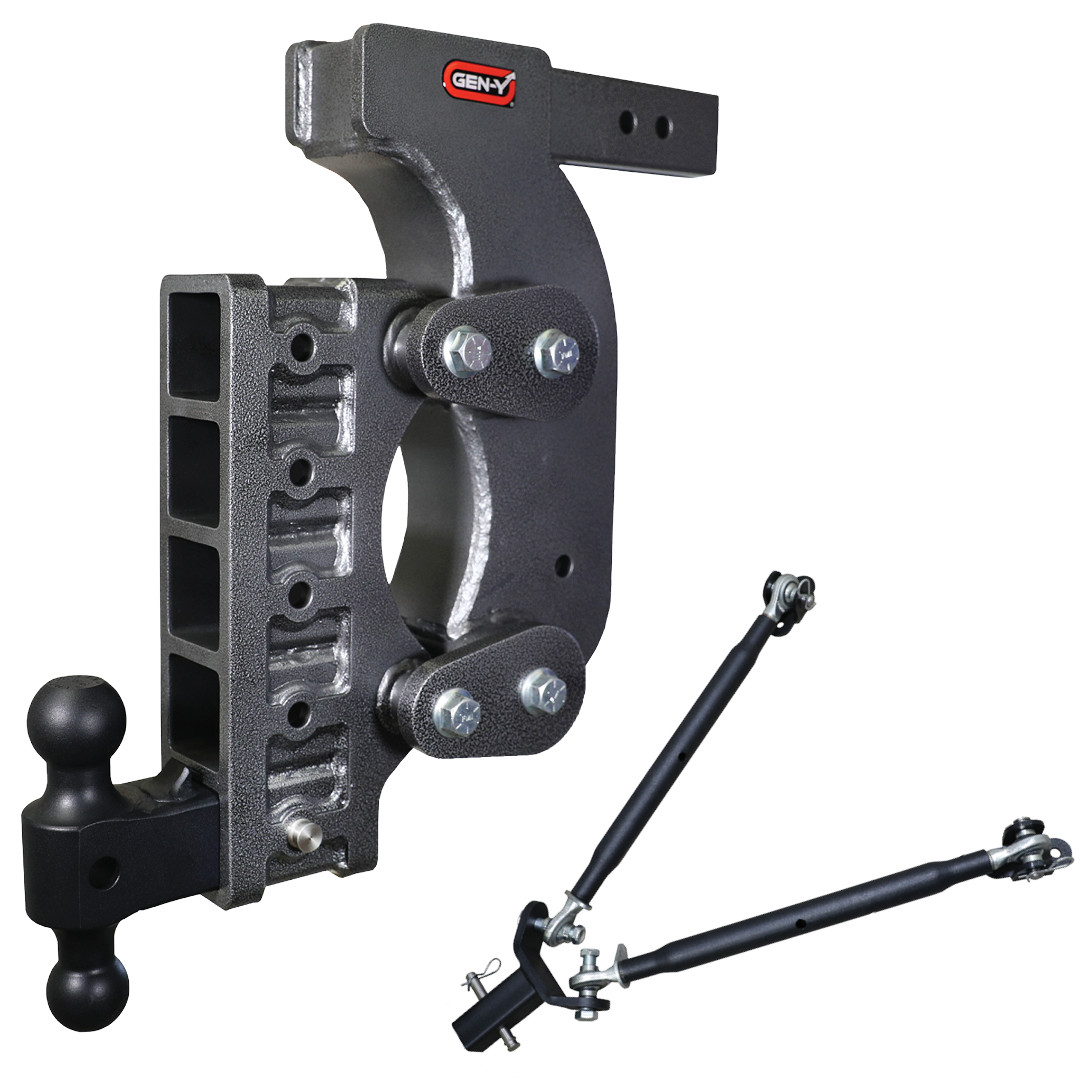 Gen-Y | The Boss Torsion-Flex 2.5in | Receiver 18in Drop Hitch with GH-061 Dual-Ball-Stabilizer Kit