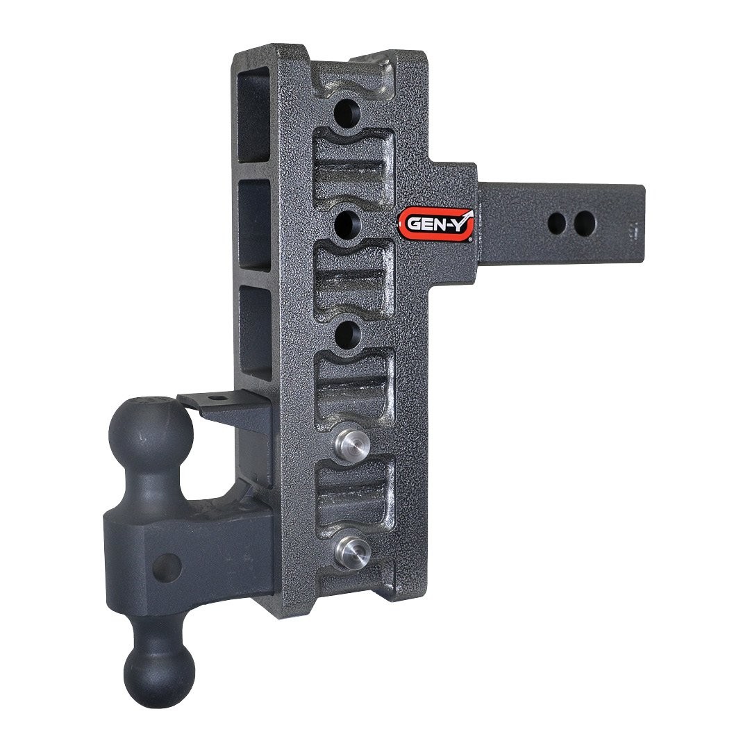 Gen-Y | Mega Duty 2.5in Shank | 9in Offset Drop 32K Hitch with GH-0161 Dual-Ball-GH-0162 Pintle Lock