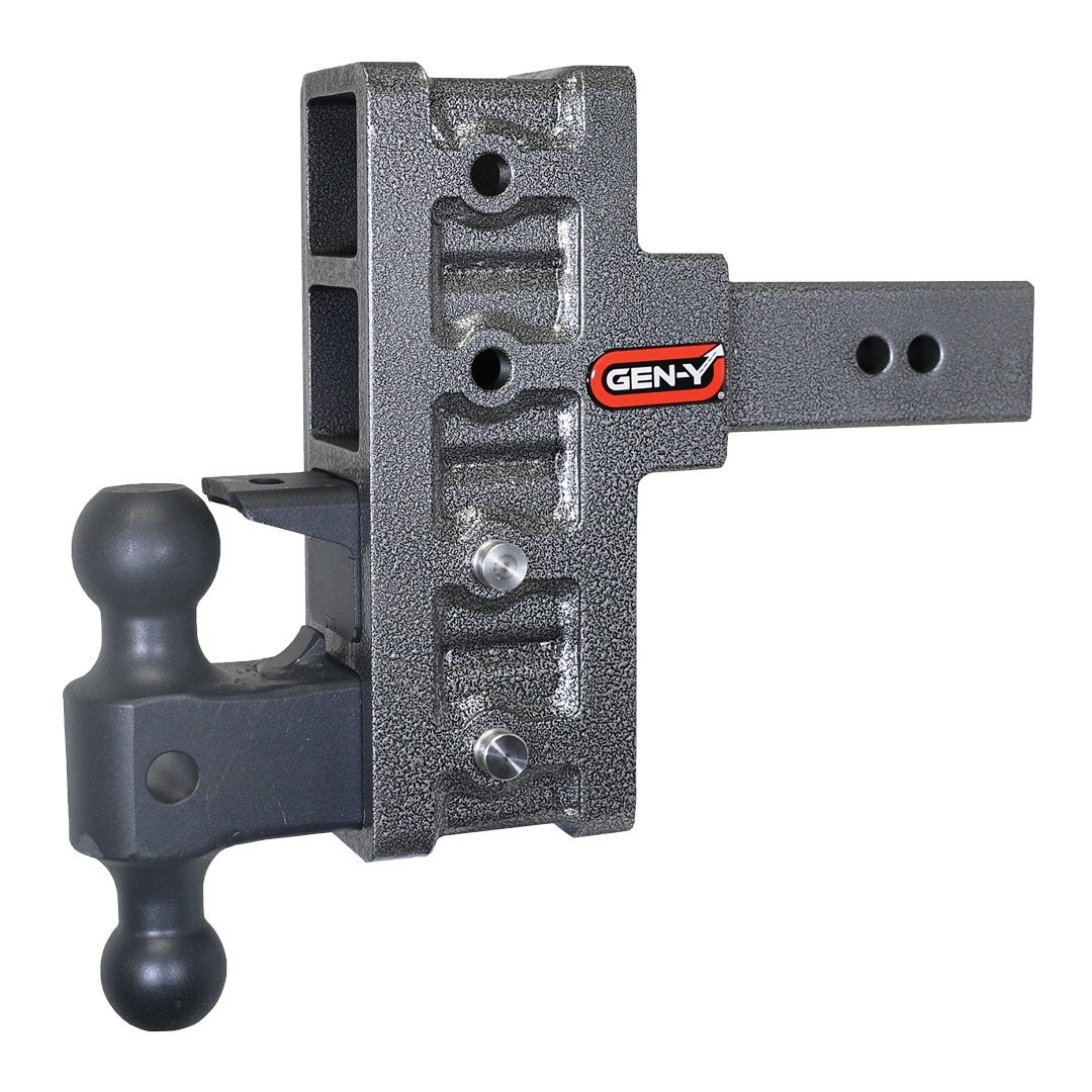 Gen-Y | Mega Duty 2.5in Shank | 6in Offset Drop 21K Hitch with GH-061 Dual-Ball-GH-062 Pintle Lock