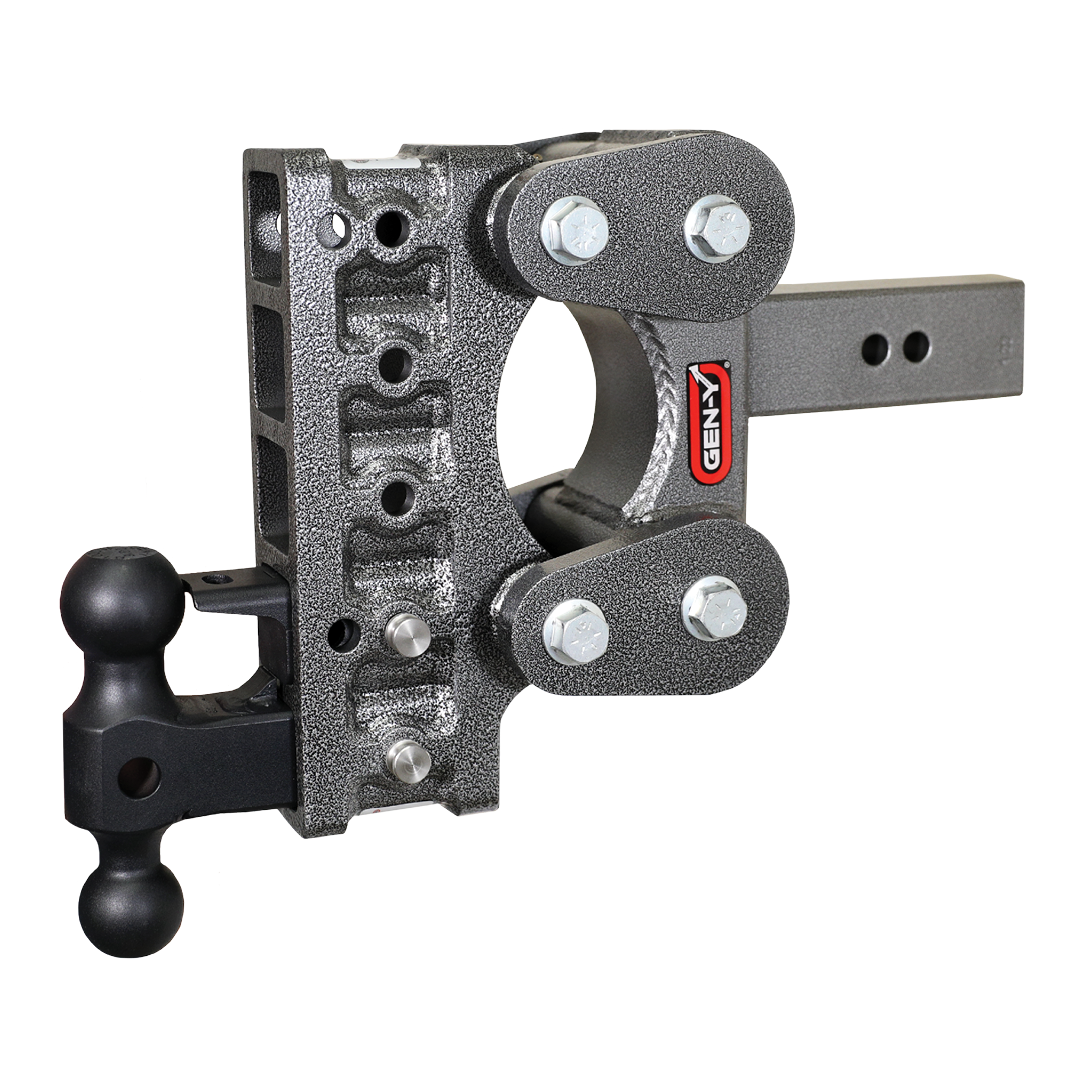 Gen-Y | The Boss Torsion-Flex 2.5in | Shank 7.5in Drop 16K Hitch with GH-051 Dual-Ball-GH-032 Pintle Lock