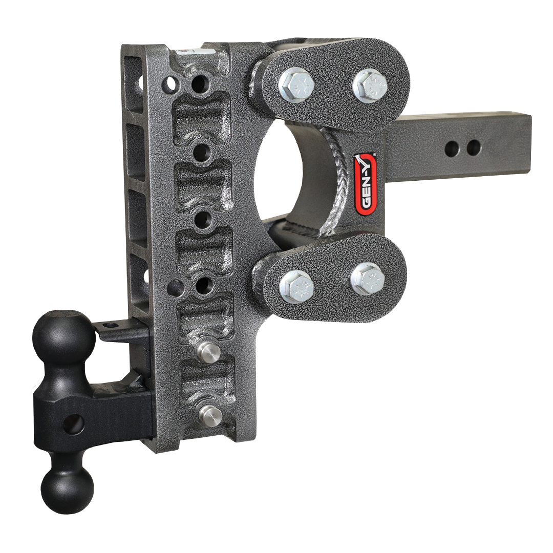 Gen-Y | The Boss Torsion-Flex 2.5in | Shank 10in Drop 16K Hitch with GH-051 Dual-Ball-GH-032 Pintle Lock