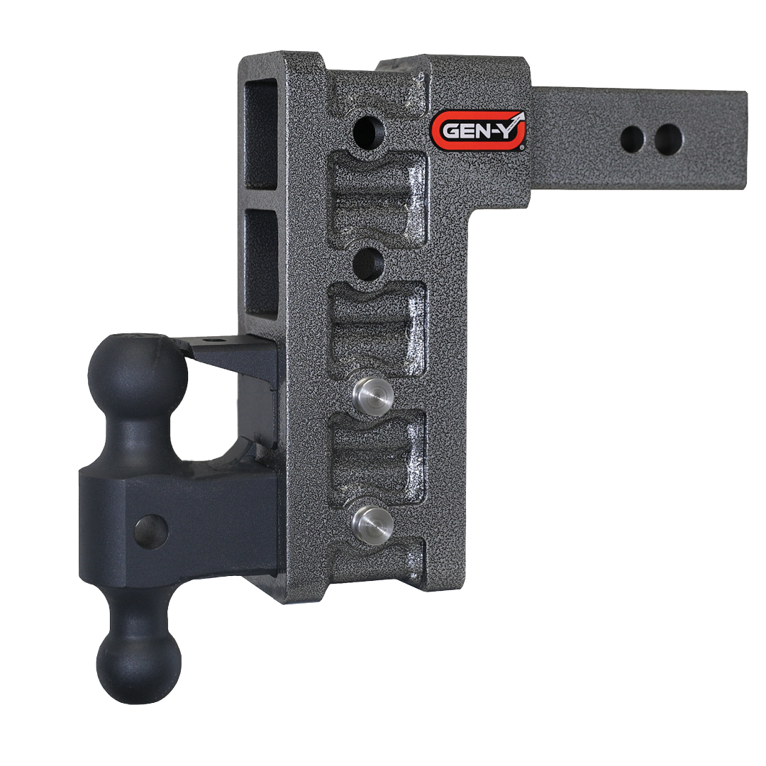 Gen-Y | Mega Duty 2.5in Shank | 9in Drop 3500lb TW 32K Hitch with GH-0161 Dual-Ball-Pintle Lock