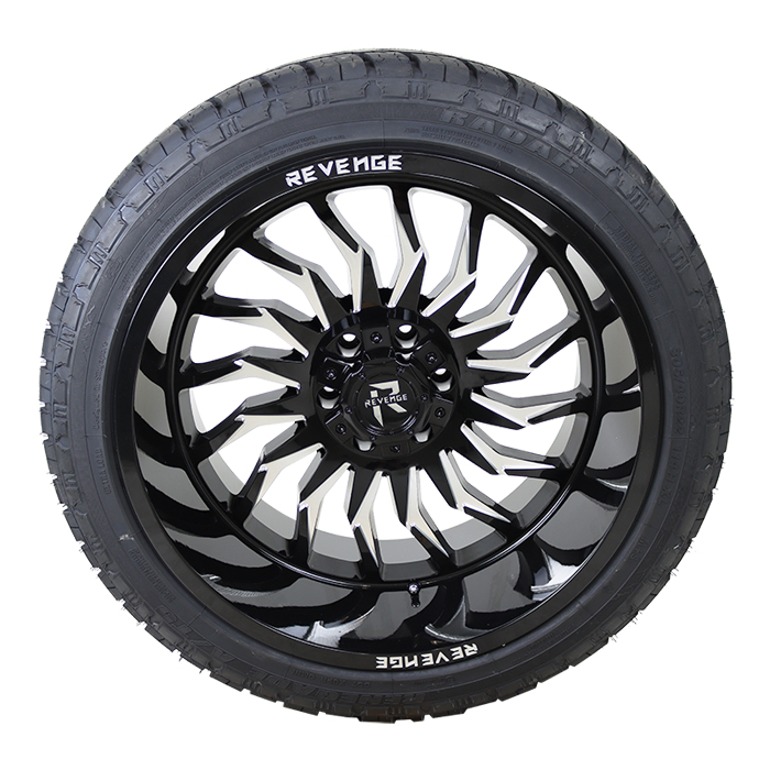 Revenge Offroad RV-204 Gloss Black Milled Radar Renegade A/T-5