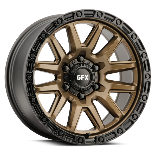 G-FX Wheels TR26 Bronze with Black Lip and Bolts 17x9 0mm Offset 6x139.7 (6x5.5)