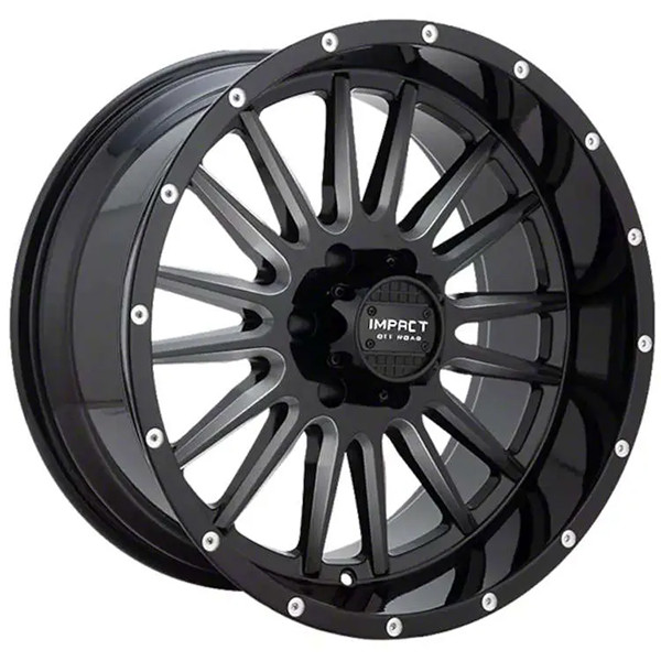 Impact Offroad Wheels 833 Gloss Black Milled 17x9 0mm Offset 5x139.7 (5x5.5),5x127 (5x5)