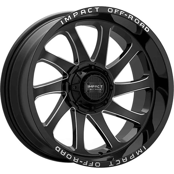 Impact Offroad Wheels 825 Gloss Black Milled 26x12 -44mm Offset 6x139.7 (6x5.5),6x135