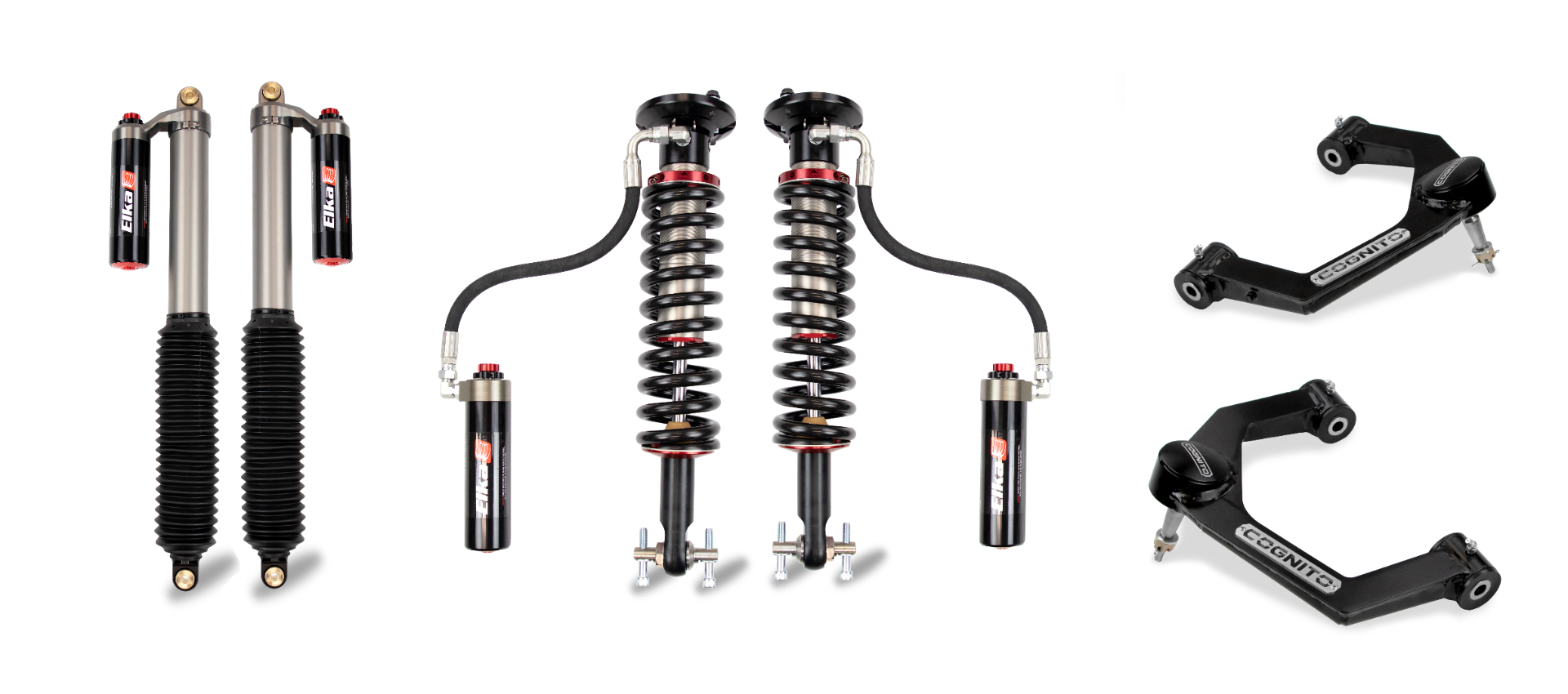 Cognito | 2.5-Inch Elite Leveling Kit with Elka 2.5 | Reservoir shocks for 15-20 Ford F-150 4WD