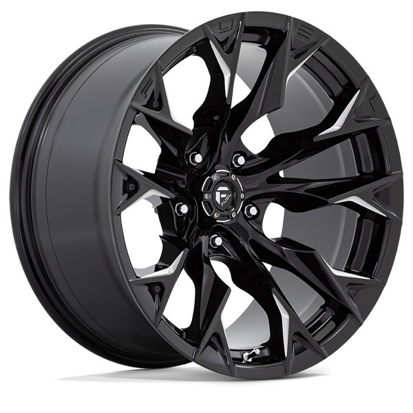 Fuel Offroad Wheels Flame 5 D803 Gloss Black Milled 20x9 1mm Offset 5x139.7 (5x5.5)
