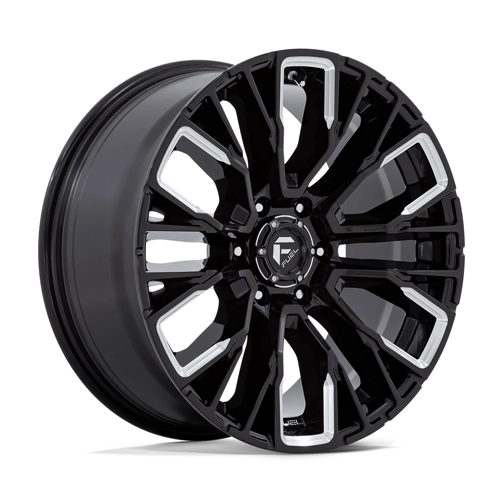 Fuel Offroad Wheels Rebar D849 Gloss Black Milled 20x9 1mm Offset 6x139.7 (6x5.5)