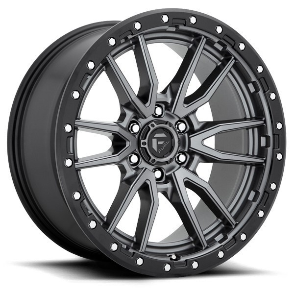 Fuel Offroad Wheels Rebel D680 Anthracite w/ Black Lip 22x9 20mm Offset 6x139.7 (6x5.5)