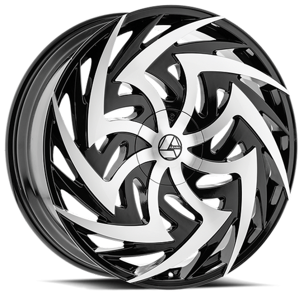 Azara Wheels AZA-520 Gloss Black Machined 26x9.5 25mm Offset 6x135,6x139.7 (6x5.5)