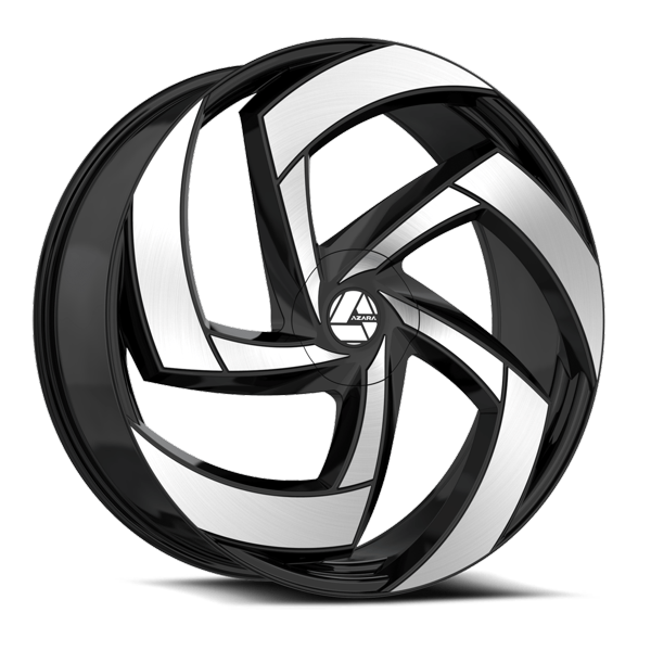 Azara Wheels AZA-530 Gloss Black Machined 28x9.5 23mm Offset 6x135,6x139.7 (6x5.5)