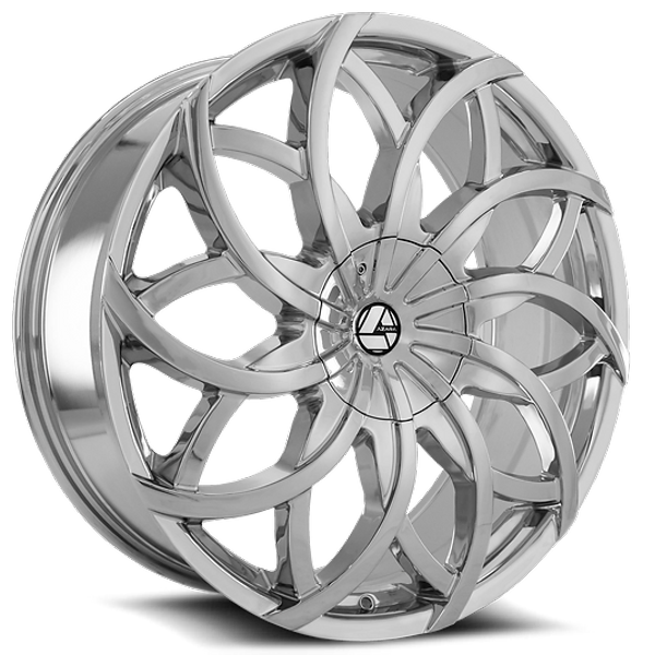 Azara Wheels AZA-504 Chrome 22x9.5 25mm Offset 6x135,6x139.7 (6x5.5)