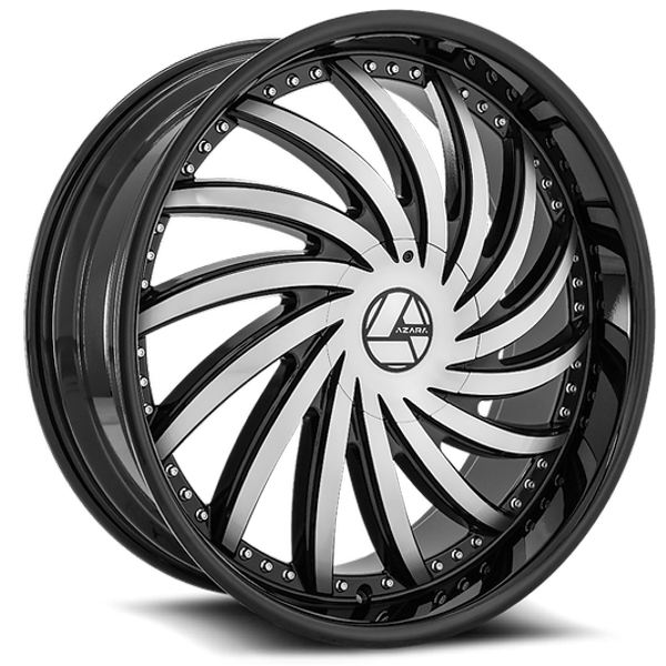 Azara Wheels AZA-508 Gloss Black Machined 28x9.5 25mm Offset 6x135,6x139.7 (6x5.5)