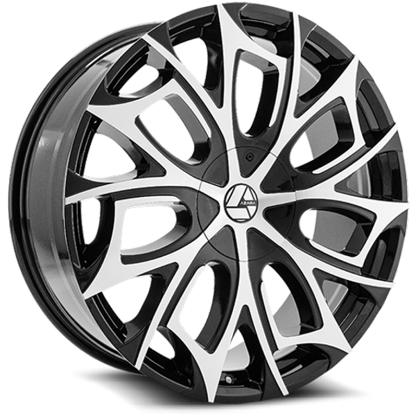 Azara Wheels AZA-512 Gloss Black Machined 22x9.5 25mm Offset 6x135,6x139.7 (6x5.5)
