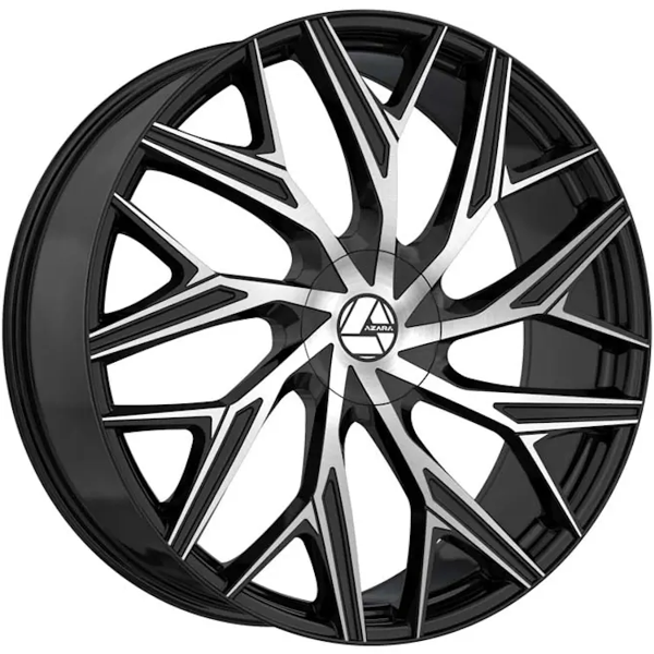 Azara Wheels AZA-527 Gloss Black Machined 26x9.5 25mm Offset 6x135,6x139.7 (6x5.5)