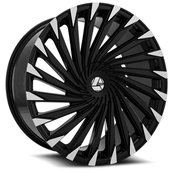 Azara Wheels AZA-501 Gloss Black Machined 24x9 30mm Offset 6x135,6x139.7 (6x5.5)