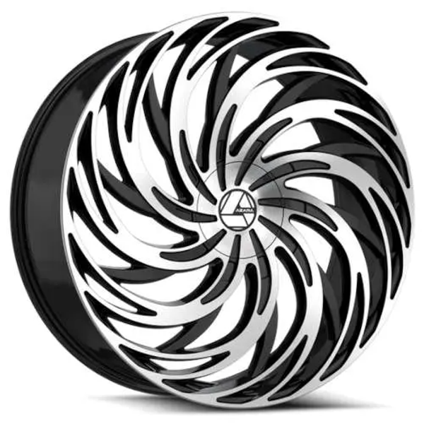 Azara Wheels AZA-531 Gloss Black Machined 26x9.5 25mm Offset 6x135,6x139.7 (6x5.5)