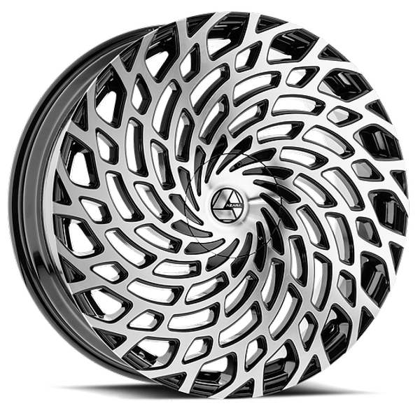 Azara Wheels AZA-523 Gloss Black Machined 30x9.5 25mm Offset 6x135,6x139.7 (6x5.5)