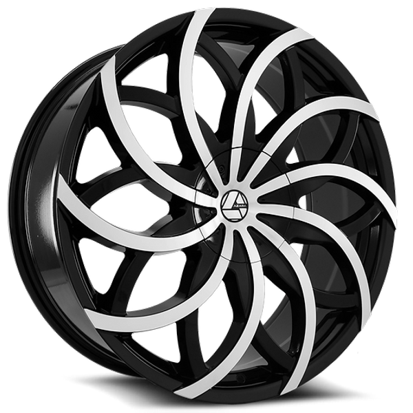 Azara Wheels AZA-504 Gloss Black Machined 30x9.5 25mm Offset 6x135,6x139.7 (6x5.5)