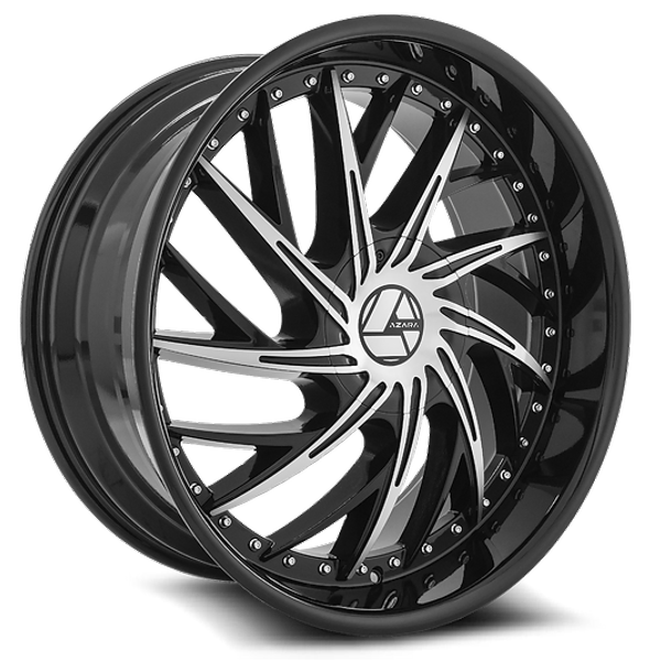 Azara Wheels AZA-516 Gloss Black Machined 24x9 25mm Offset 6x135,6x139.7 (6x5.5)