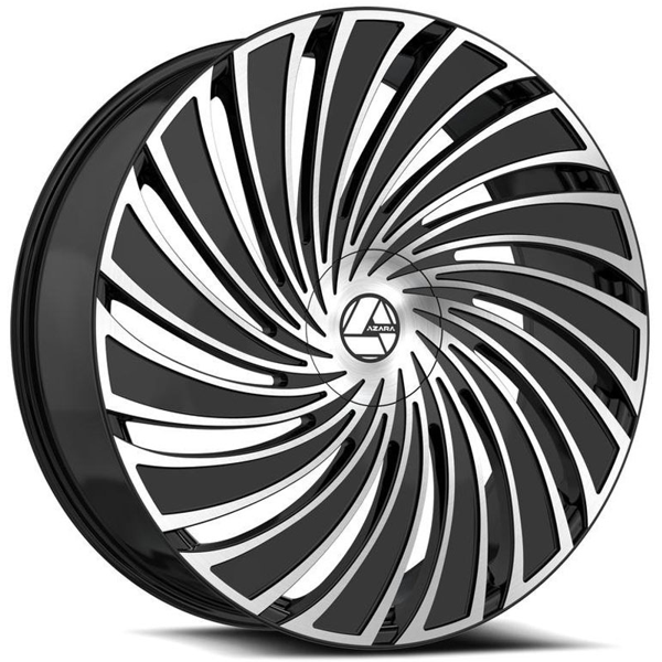 Azara Wheels AZA-533 Gloss Black Machined 30x9.5 22mm Offset 6x135,6x139.7 (6x5.5)