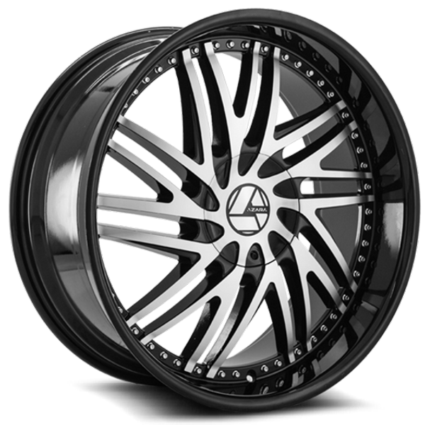 Azara Wheels AZA-509 Gloss Black Machined 24x9 25mm Offset 6x135,6x139.7 (6x5.5)