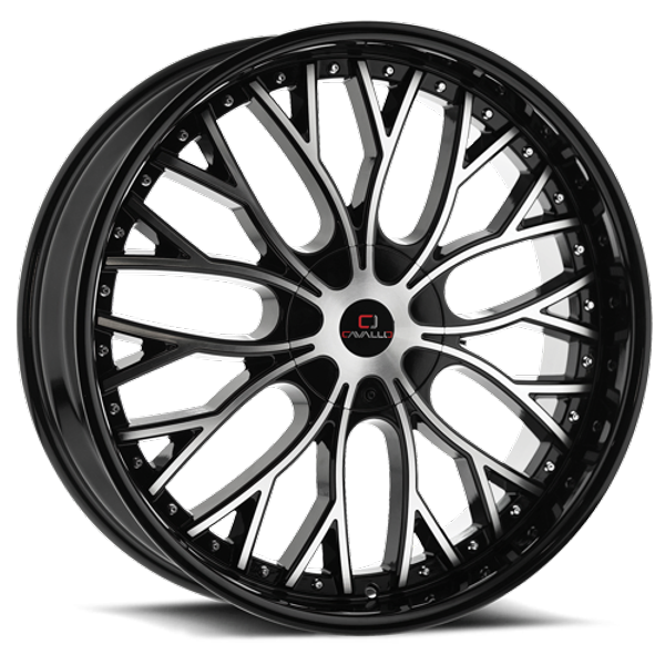 Cavallo Wheels CLV-33 Gloss Black Machined 26x9.5 15mm Offset 6x135,6x139.7 (6x5.5)