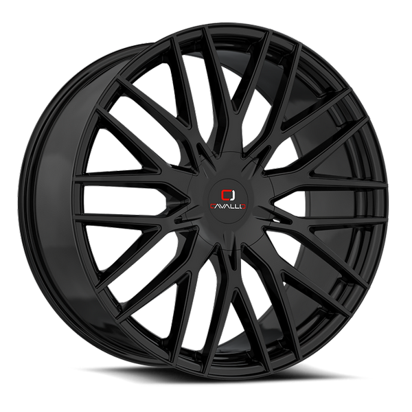 Cavallo Wheels CLV-45 Gloss Black 22x9.5 25mm Offset 6x135,6x139.7 (6x5.5)