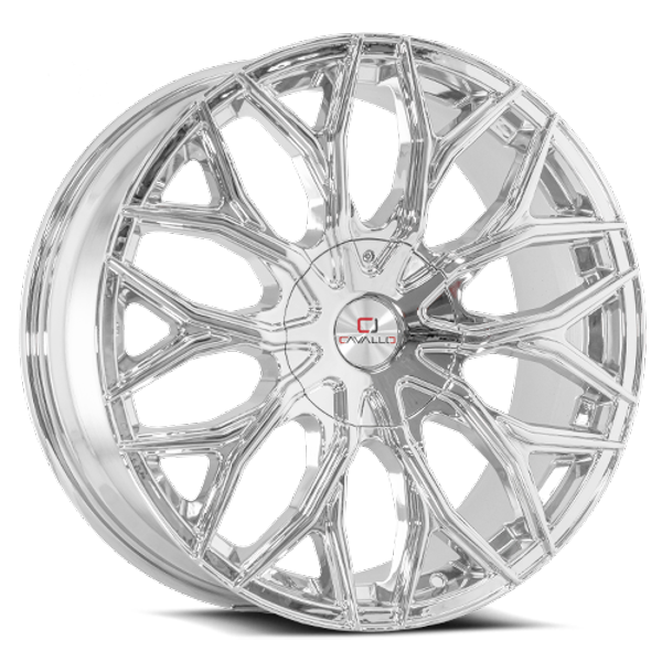Cavallo Wheels CLV-37 Chrome 20x8.5 38mm Offset 6x135,6x139.7 (6x5.5)